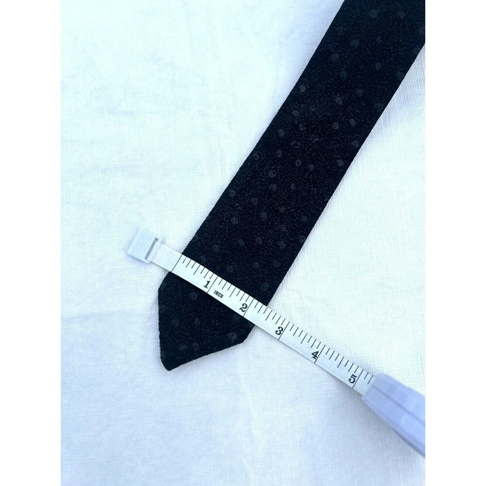 Byrnes & Baker Suede Black Textured Narrow tie